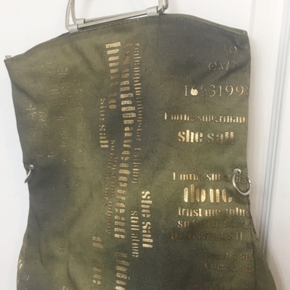 Green and Gold Paul & Co. Convertible Bag - Picture 3 of 6